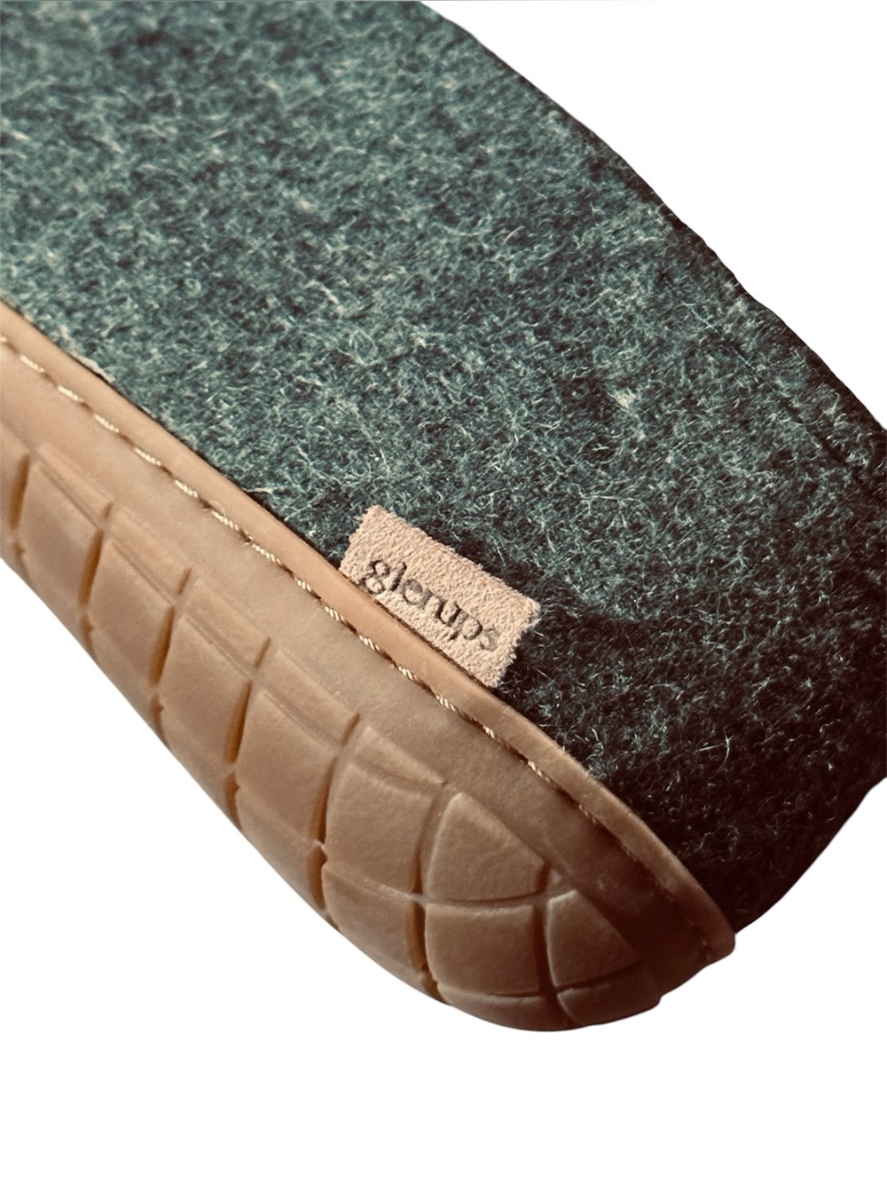Glerups Forest Green Wool Slip-On Shoes - Picture 3 of 9